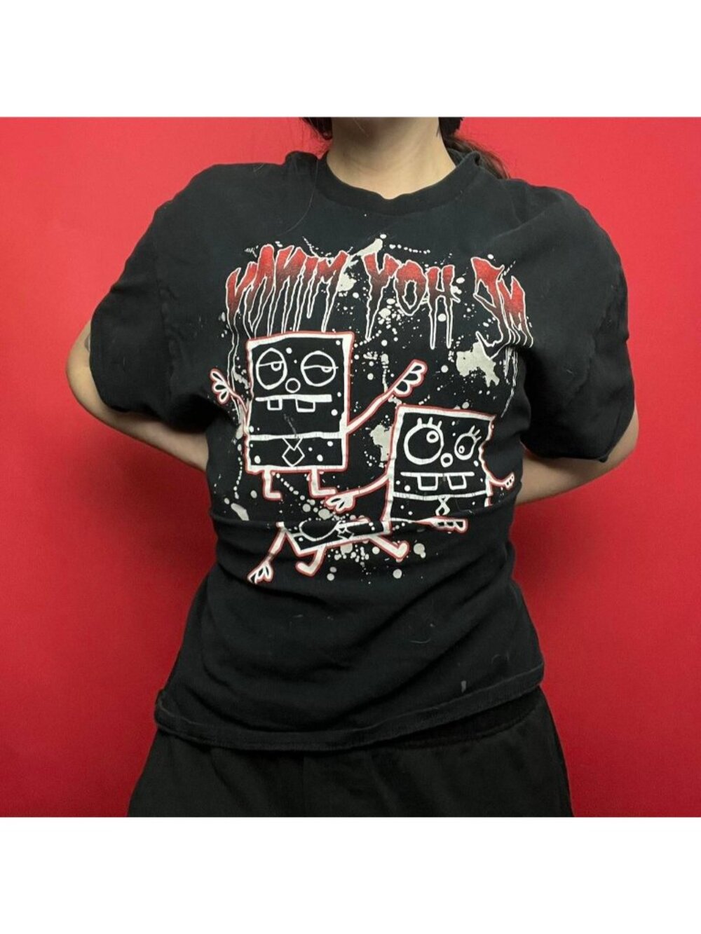 SpongeBob SquarePants / Black emo tee shirt 🖤❤️